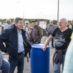 Bürgermeister Werner Arndt konnte rund 90 Bürgerinnen und Bürger zu Besichtigung der Baustelle gate.ruhr begrüßen. Foto: Stadt Marl / A. Pöhnert